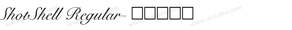 ShotShell Regular字体转换